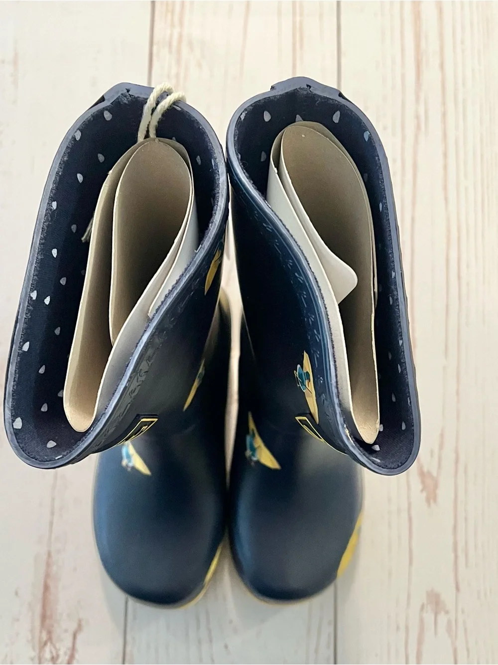 NIB - Joules - Junior Navy Duck Roll Up Wellies